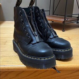 Dr. Martens Black Leather Combat Boots